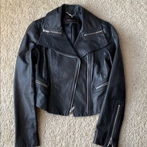BCBG leather biker jacket